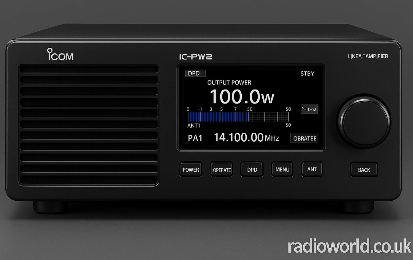 The Icom IC-PW2 is a high-power HF/50 MHz linear amplifier.